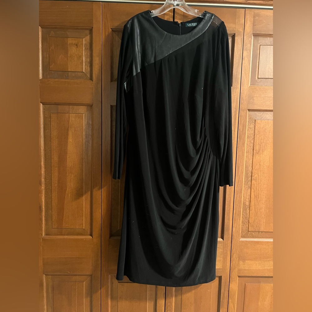 Ralph Lauren Black One Shoulder Dress